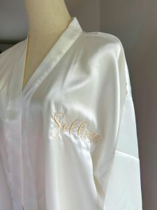 Kimono en satin personnalisé